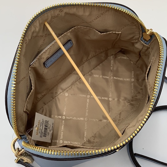 MICHAEL KORS JET SET TRAVEL DOME XCROSS XBODY PALE BLUE COLOR - Picture 10 of 13